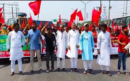 আশুলিয়ায় বিভিন্ন শ্রমিক সংগঠনের মে দিবস র‍্যালি ও সমাবেশ 