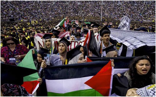 ফিলিস্তিনপন্থী বিক্ষোভ ছড়িয়েছে যুক্তরাষ্ট্রের ৪৫ রাজ্যে 