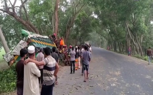 ফরিদপুরে গাছের সঙ্গে ট্রাকের ধাক্কা, নিহত এক 