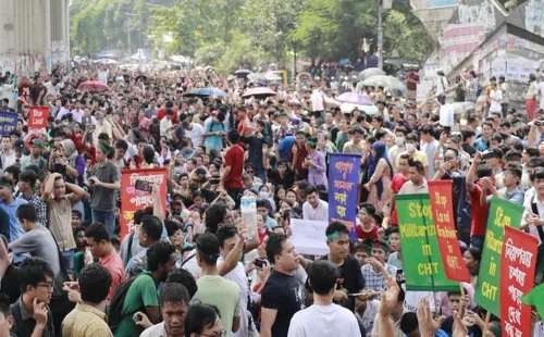 পাহাড়িদের ওপর হামলার প্রতিবাদে শাহবাগে বিক্ষোভ 