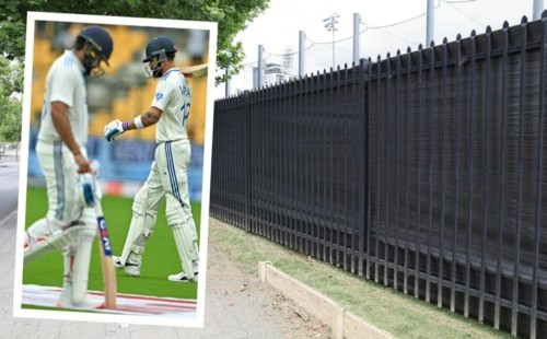 মাঠে কালো পর্দার আড়ালে ভারতের অনুশীলন 