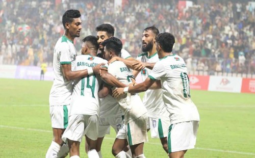 শেষ মুহূর্তের গোলে জয় নিয়ে বছর শেষ করল বাংলাদেশ 