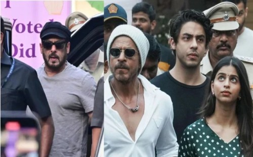 ভোটকেন্দ্রে সালমান, সপরিবারে শাহরুখও 