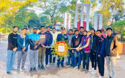বিজয় দিবসে শহীদ মিনারে বীর শহীদদের প্রতি স্টুডেন্টস কেয়ার জগন্নাথপুরের শ্রদ্ধাঞ্জলি 