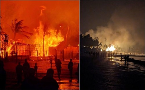 সেন্টমার্টিনে ভয়াবহ আগুন, পুড়ে ধ্বংস ৩ রিসোর্ট 