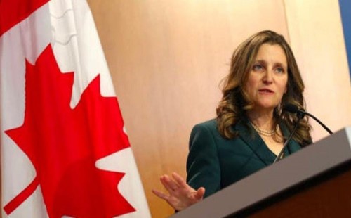 কানাডায় দলের নেতৃত্ব পেতে ফ্রিল্যান্ডের প্রচারণা 