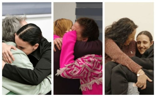 মুক্ত ইসরায়েলি জিম্মিরা হাসপাতালে 