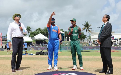 ভারতের বিপক্ষে টস জিতে ব্যাটিংয়ে বাংলাদেশ 