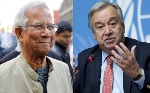 ঢাকা ত্যাগের আগে প্রধান উপদেষ্টার সাথে জাতিসংঘ মহাসচিবের কথপোকথন 