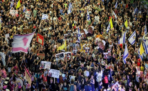 তেল আবিবে বিক্ষোভ 