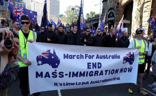 অস্ট্রেলিয়ায় অভিবাসন-বিরোধী মিছিল 