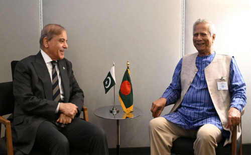 পাকিস্তানের প্রধানমন্ত্রীর সঙ্গে প্রধান উপদেষ্টার বৈঠক 