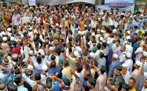 এমপিওভুক্ত শিক্ষকদের অনির্দিষ্টকালের কর্মবিরতি শুরু 