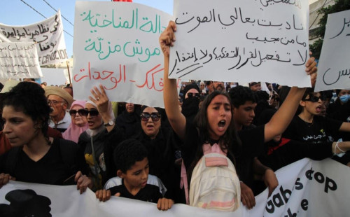 তিউনিসিয়ায় শ্রমিক ধর্মঘট 