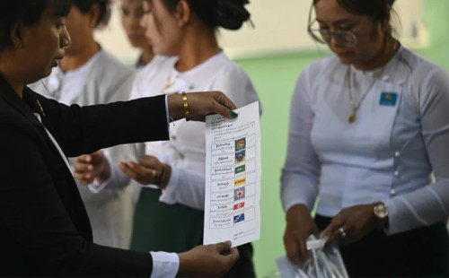 মিয়ানমার নির্বাচনে এগিয়ে জান্তাপন্থী দল 