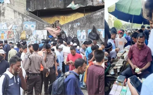 মতিঝিলে ধাওয়া-পাল্টা ধাওয়া, গুলিস্তানে পুলিশের সামনেই নতুন নোট বিক্রি 