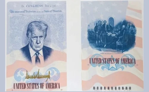 যুক্তরাষ্ট্রের পাসপোর্টে যুক্ত হচ্ছে ট্রাম্পের ছবি 